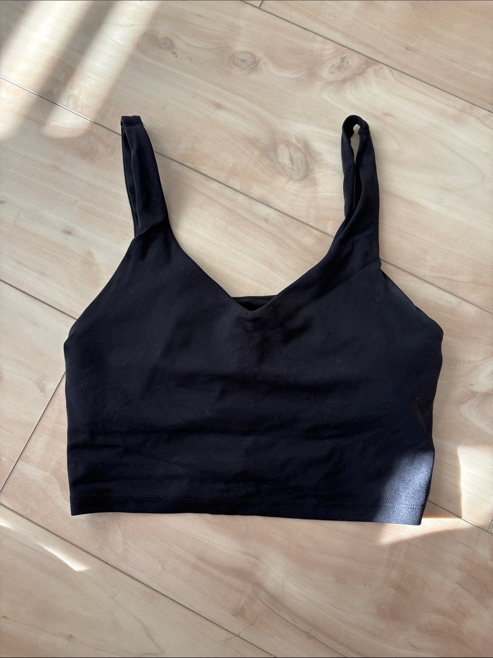 aerie Black V-Neck Tank Crop Top